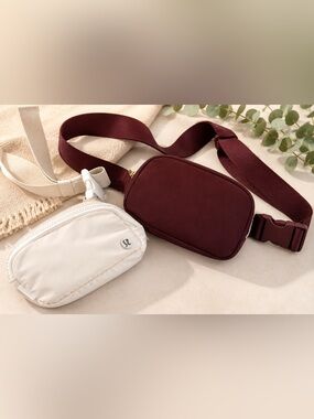 LULULEMON + Universal Thread - Belt Bag BUNDLE - White/Beige + Burgundy